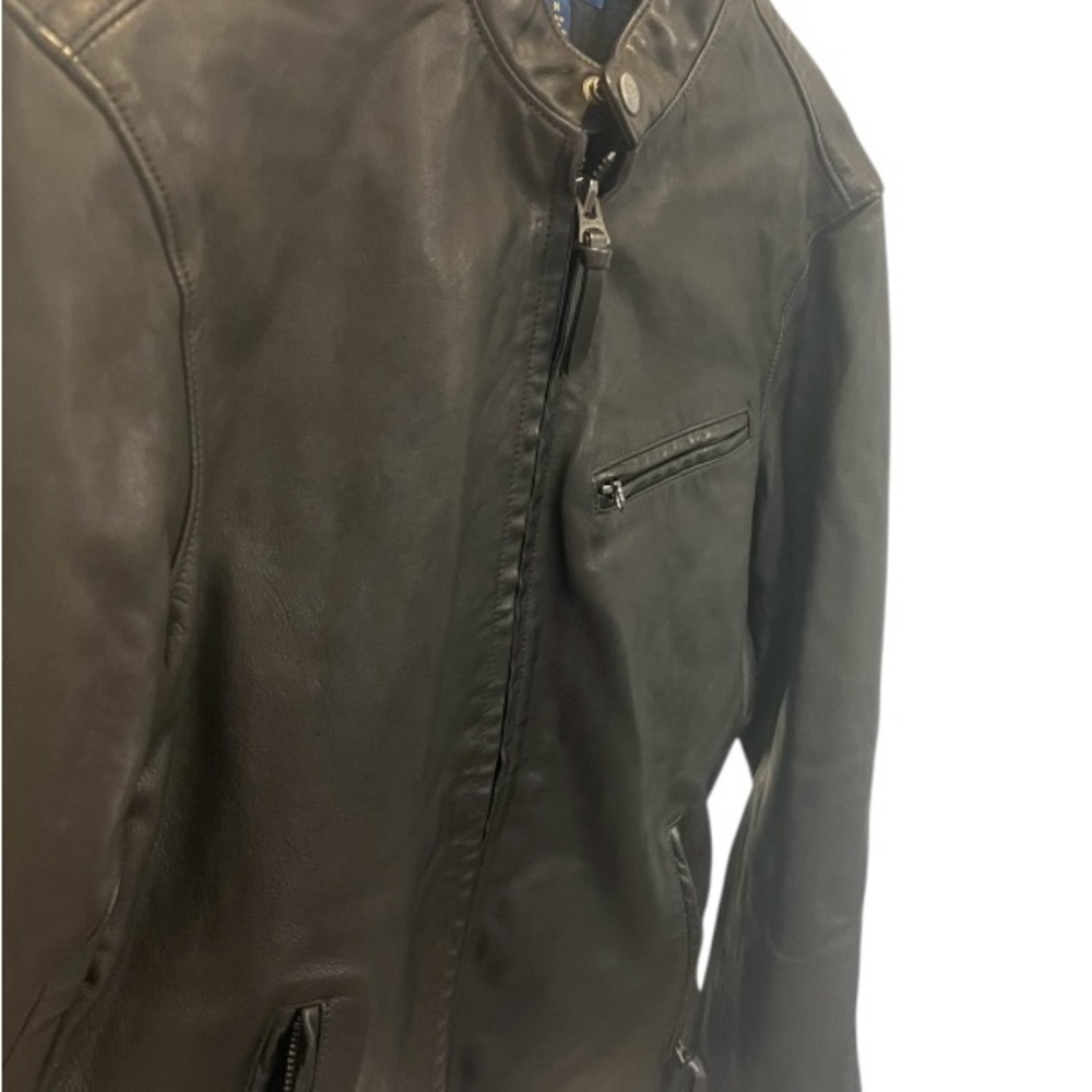 Polo Ralph Lauren Men's Black Leather The Brooklands Jacket. - Picture 4 of 5